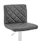 Armen Living Duval Adjustable Gray Faux Leather and Charcoal Swivel Barstool LCDUBACHRGR - alternate 7